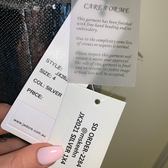 Silver sequin gown *NWT* ! - Picture 2 of 3